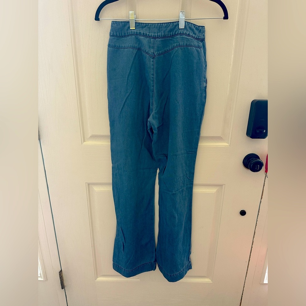 Uniqlo x Ines de la Fressange Blue Wide-Leg Pants Size 7 - Picture 2 of 6